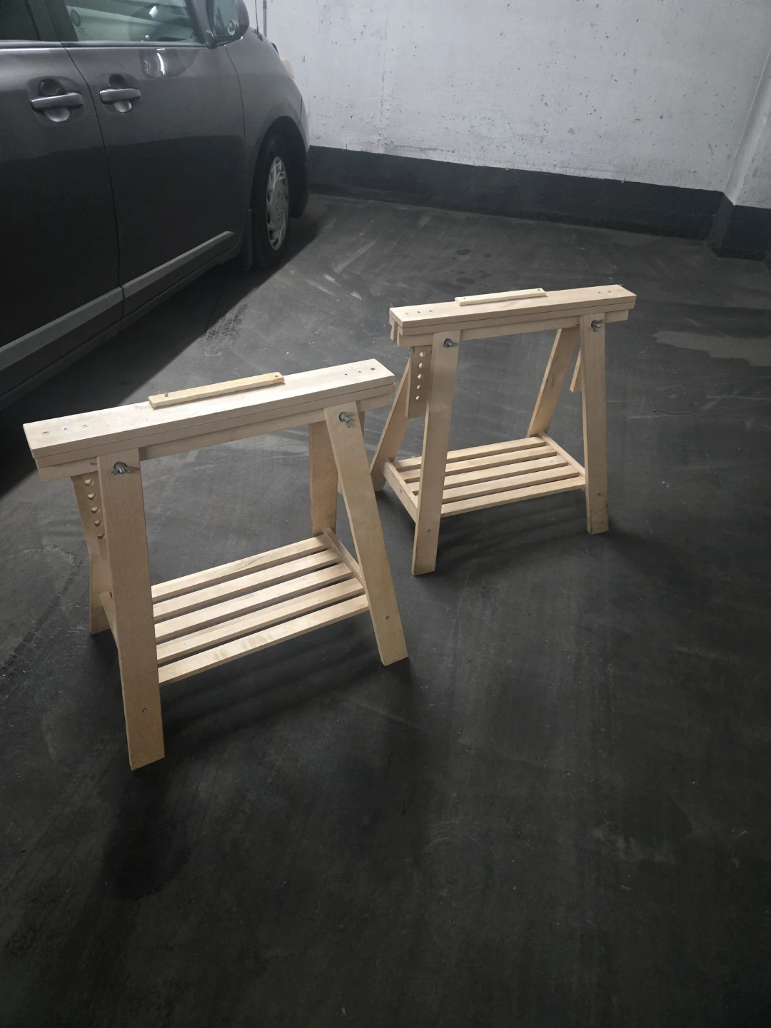 Wooden Sawhorses (Pair)
