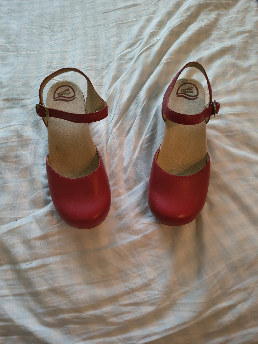 Dansko  Red Leather Mary Janes