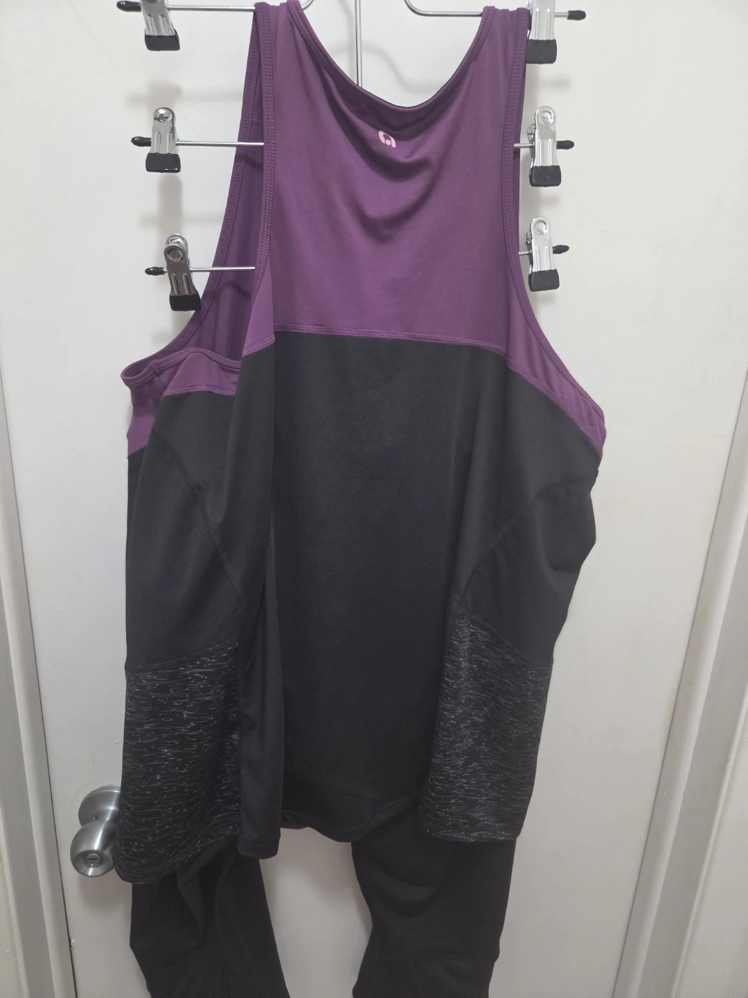 Hyba Athletic Tank Top and Capris Set - Purple/Black - 2X - photo 2