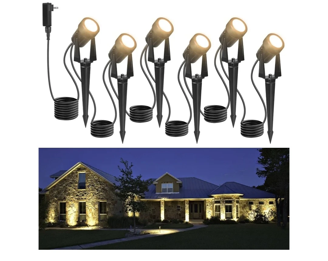 6-Light Outdoor Landscape Spotlights, 3000K Warm White - photo 3
