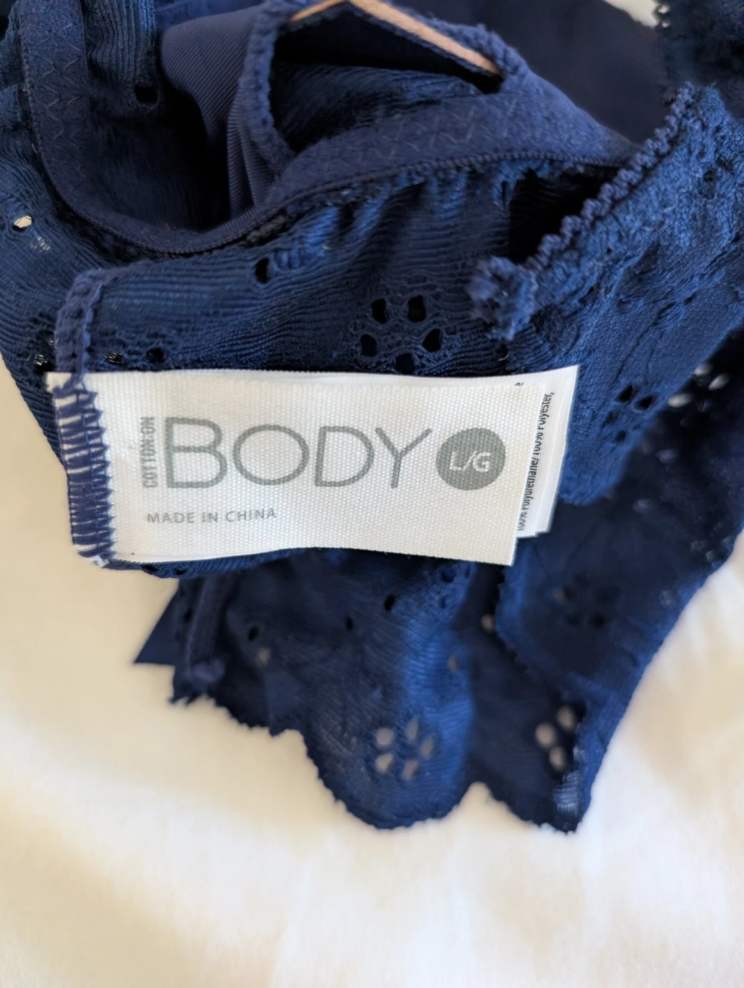 Cotton On Summer Cute Eyelet Crop Top Navy Lace Bralette Top 16" - photo 2
