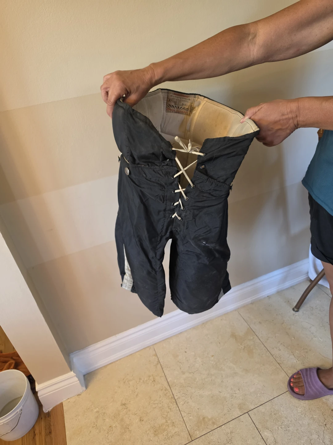 Vintage Black Football Pants