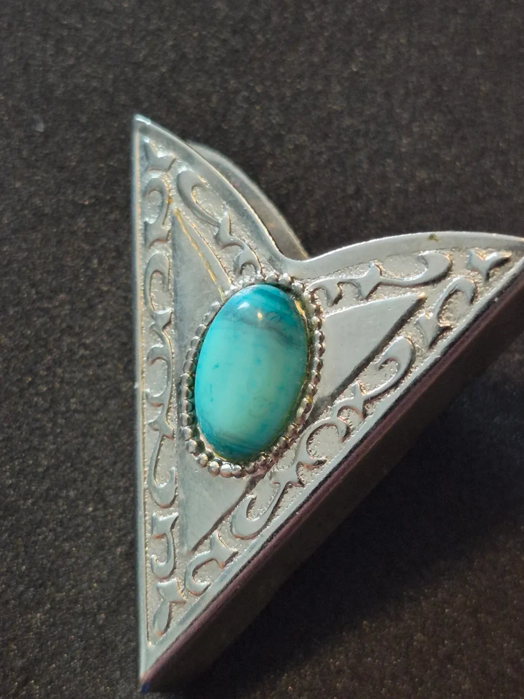 Vintage Turquoise Triangle Collar Stays - photo 3