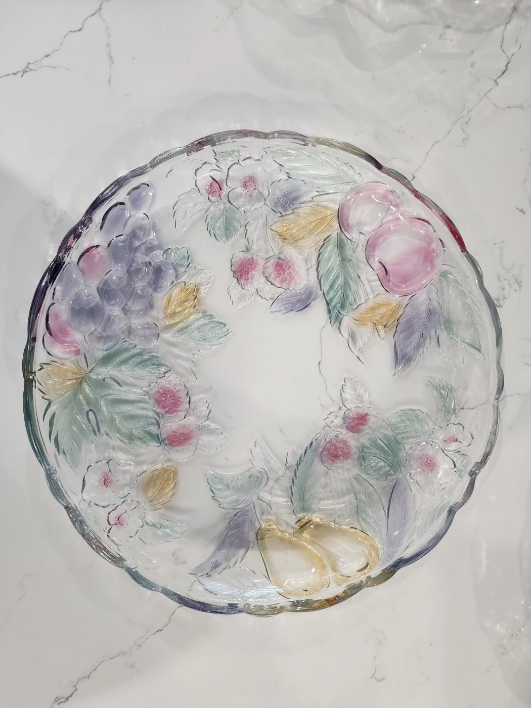 ​5-Pc Embossed Glass Centerpiece Set