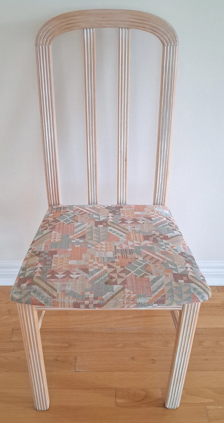 4 Dining Chair with Patterned Upholstery