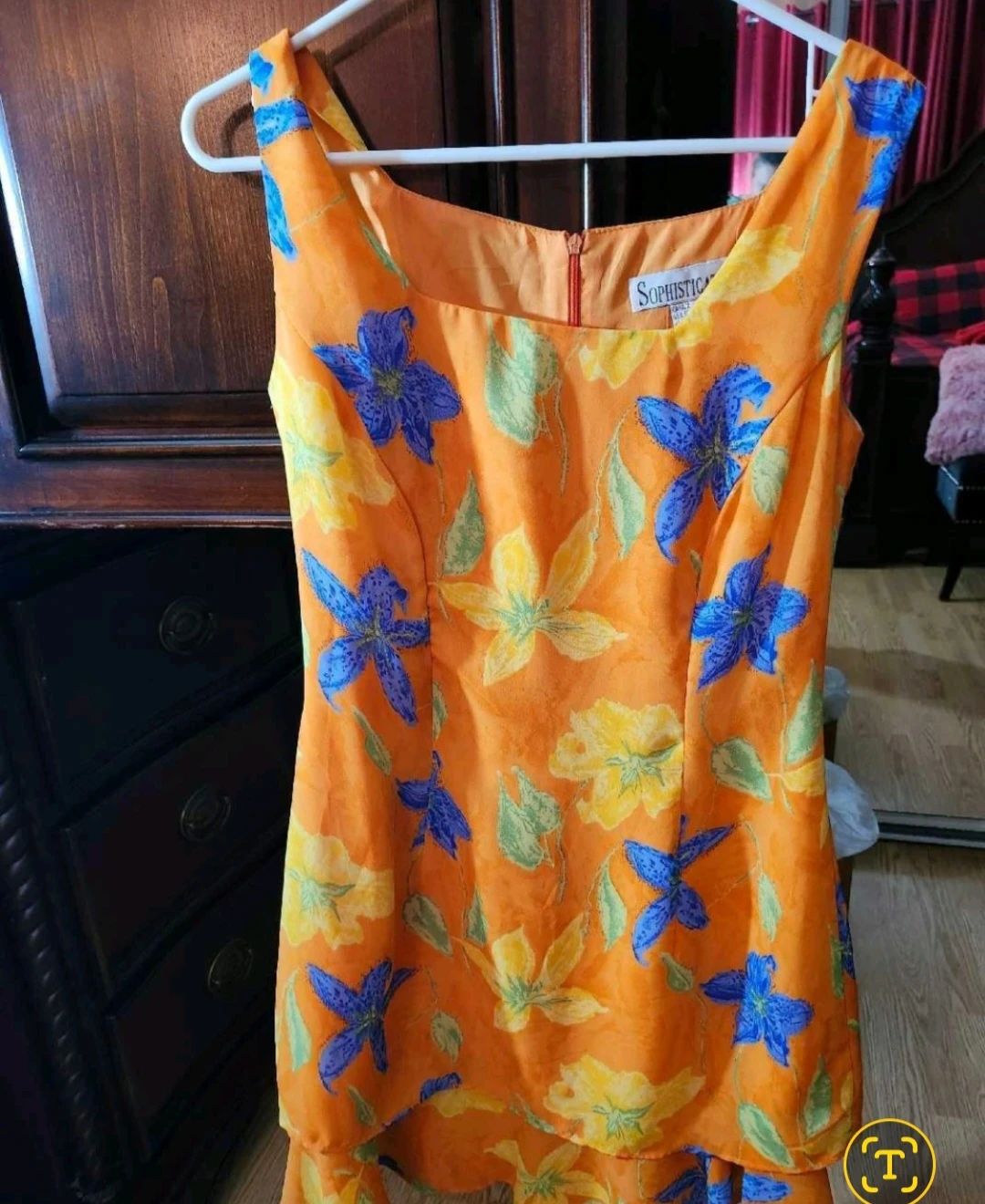 Sophisticate Women's Floral Orange Dress - photo 2
