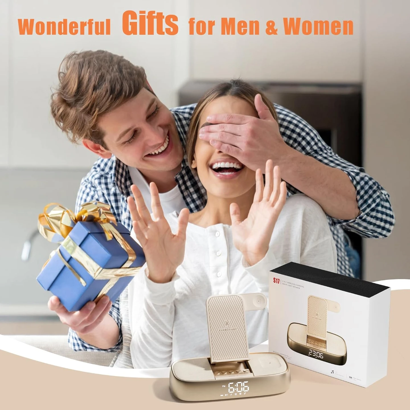 3-in-1 Wireless Charger Station, Bluetooth Speaker, Alarm Clock - photo 3