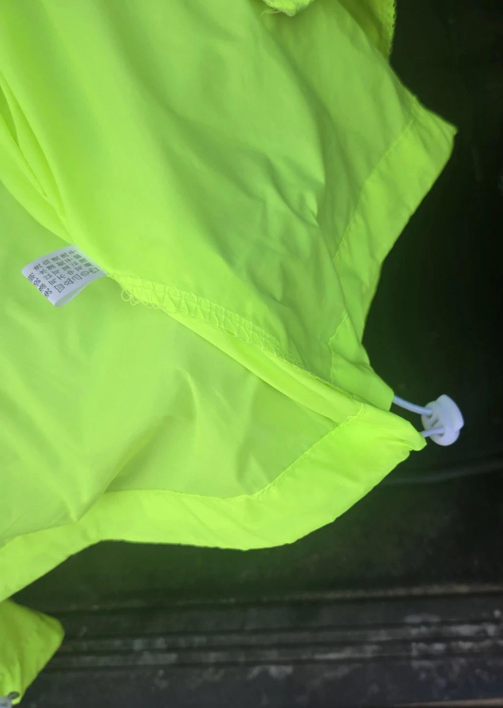 Men's reflective jacket.  Nylon lightweight hooded, Neon. XXXL. - photo 4