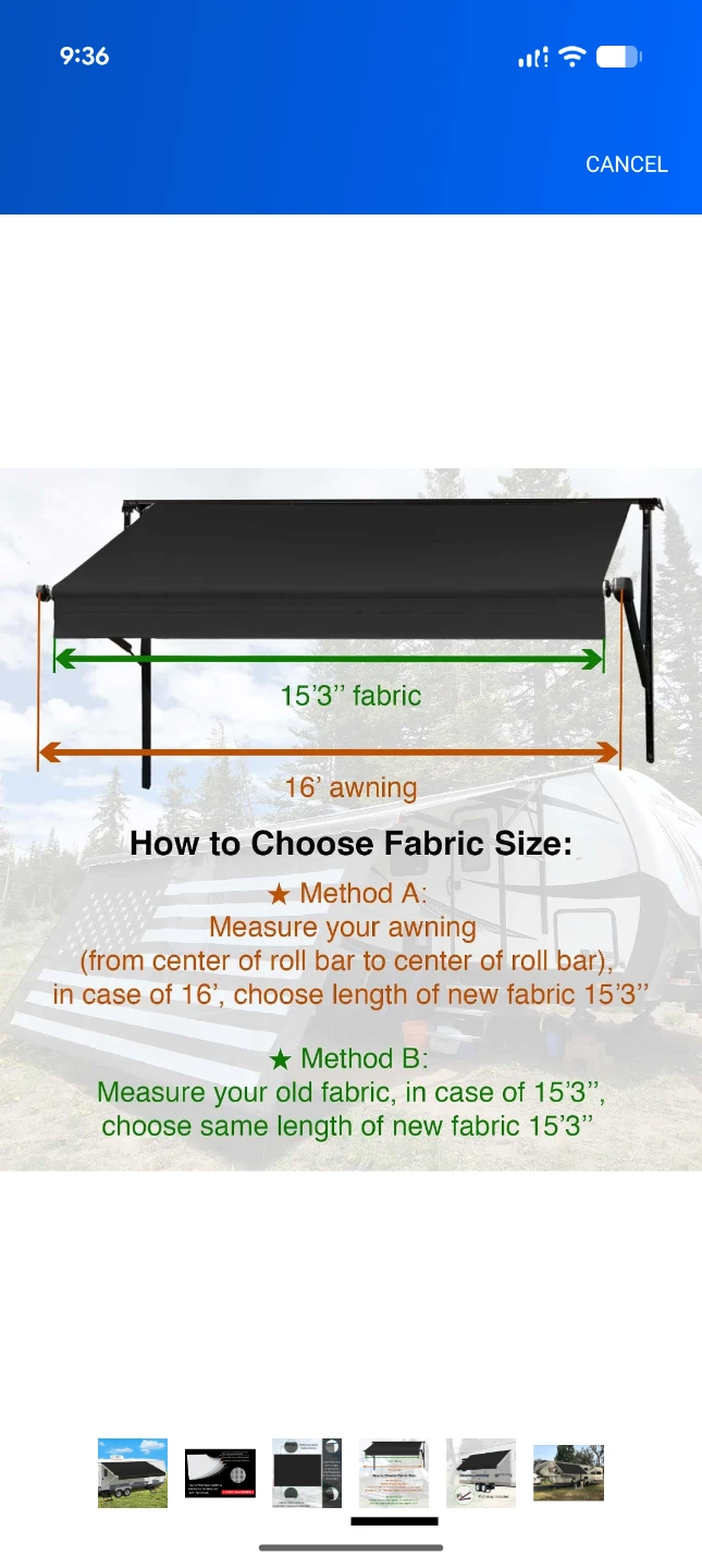 16' RV Awning - Black - photo 4