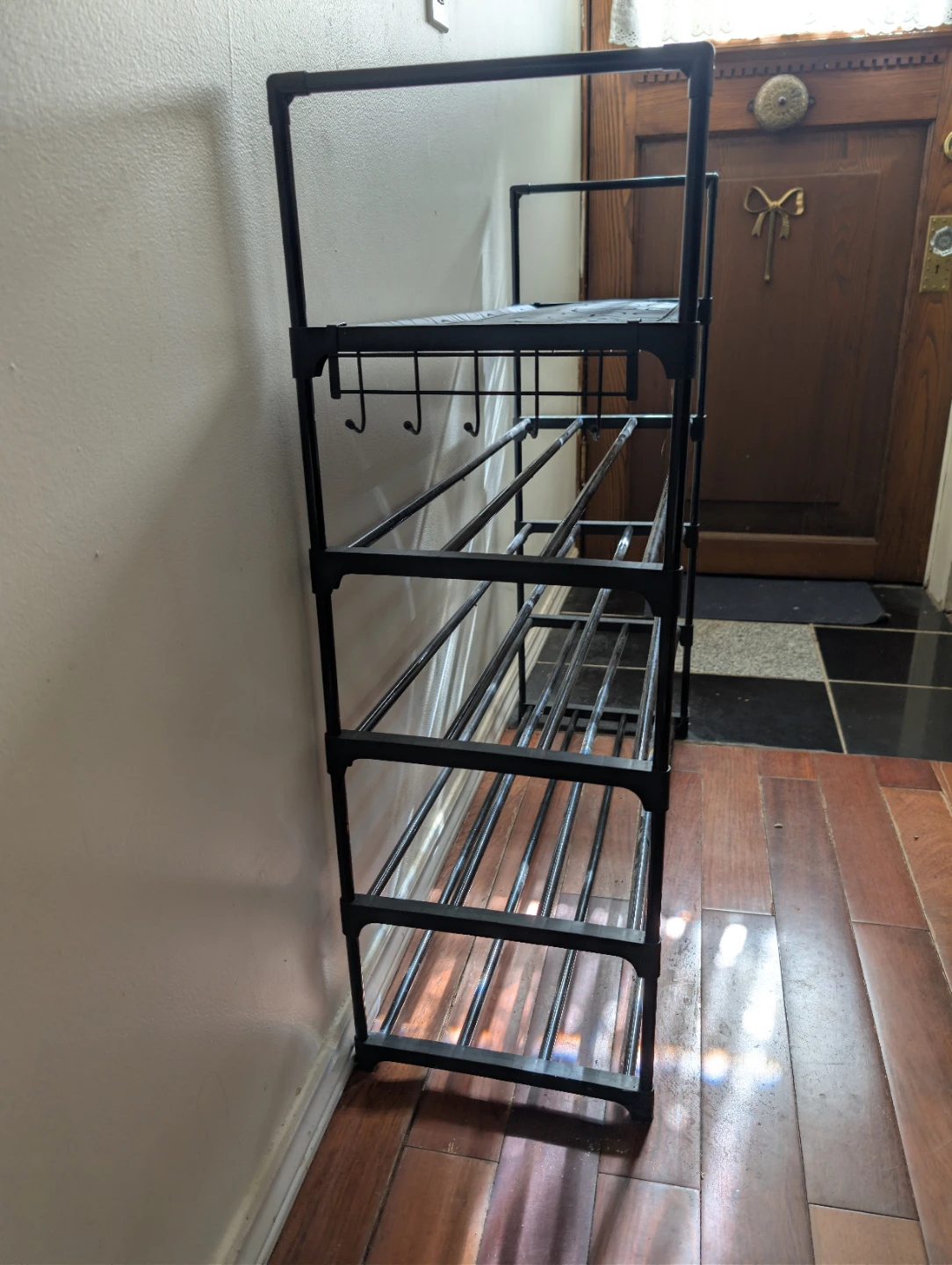 4-Tier Black Shoe Rack - photo 3