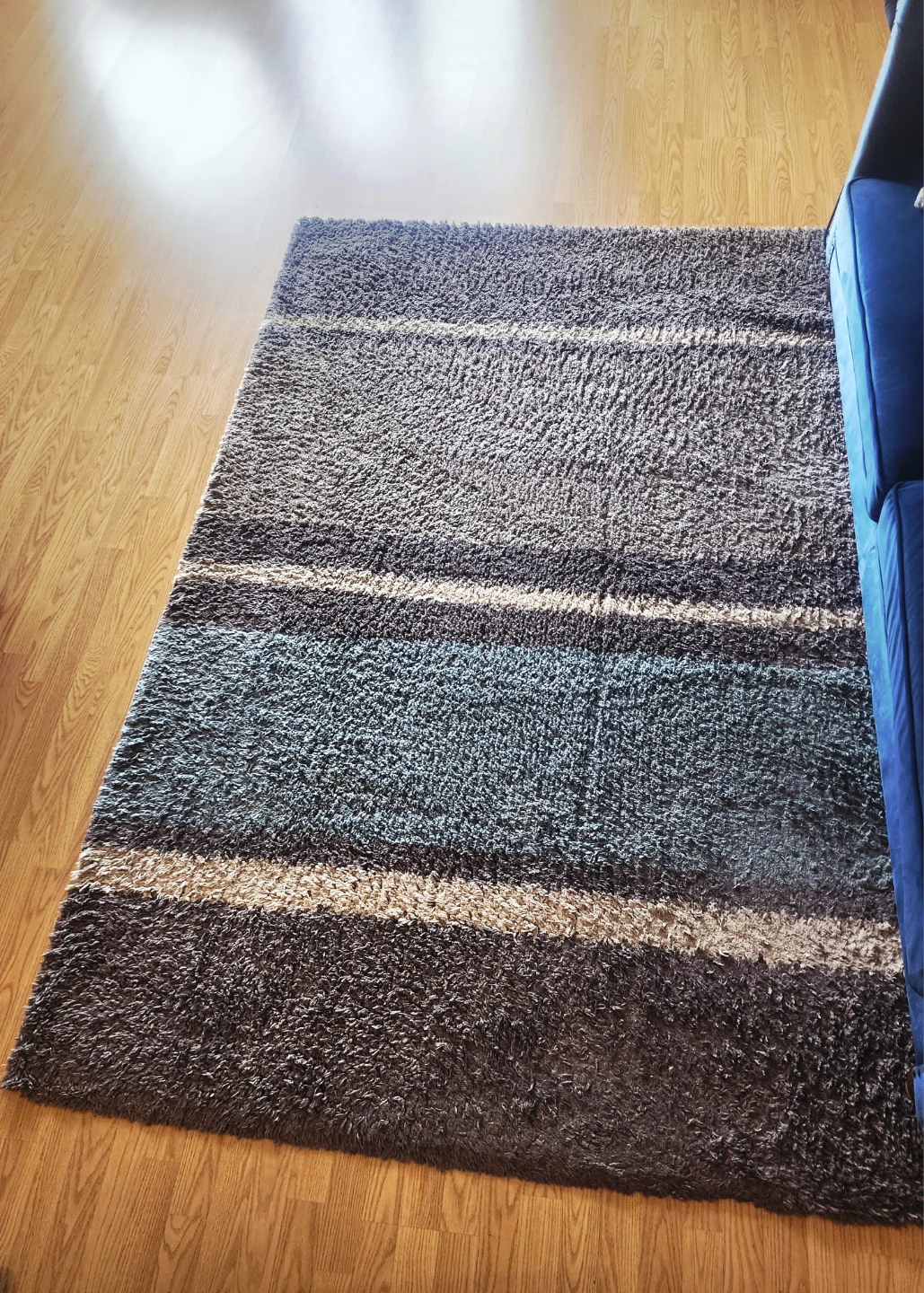 Shaggy Striped Area Rug - photo 2