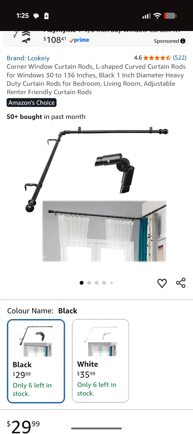 Corner Window Curtain Rod