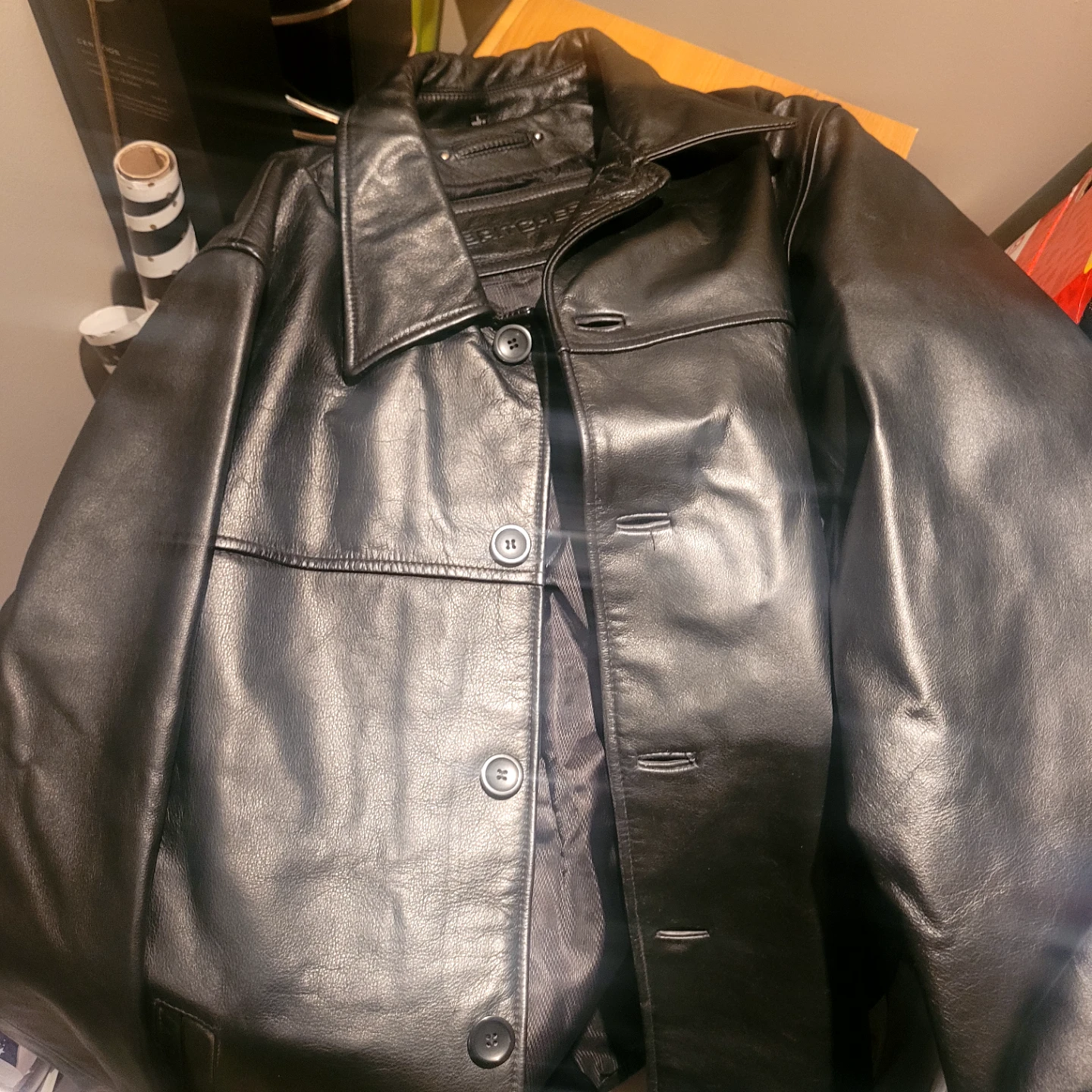 Britches Black Leather Jacket - photo 4