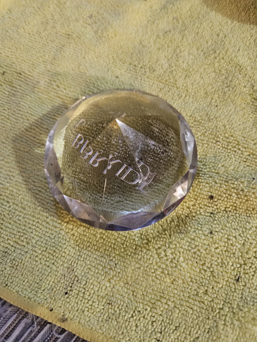 Crystal "BRIDE" Paperweight - photo 2