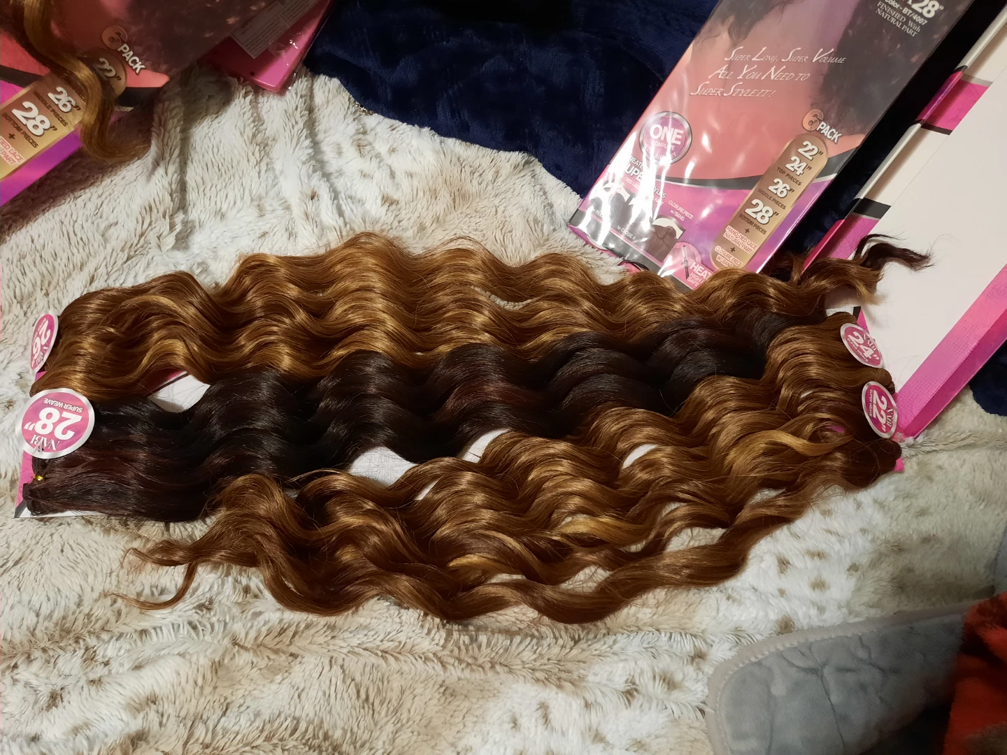 NWT Nabi Super Weave Synthetic Hair Extensions BROWN BLOND - photo 3