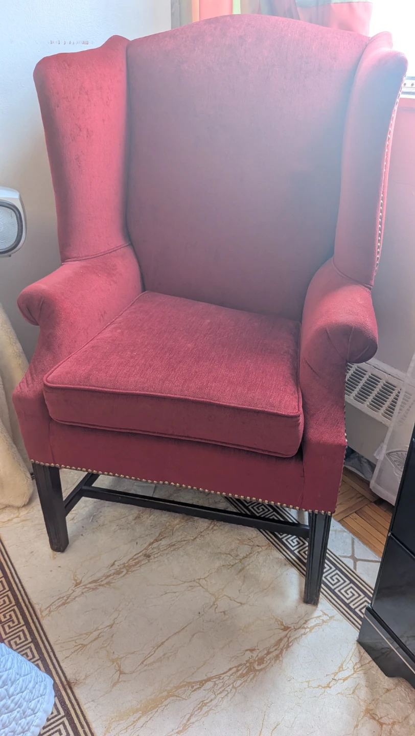 Red Wingback Accent Chair - photo 2