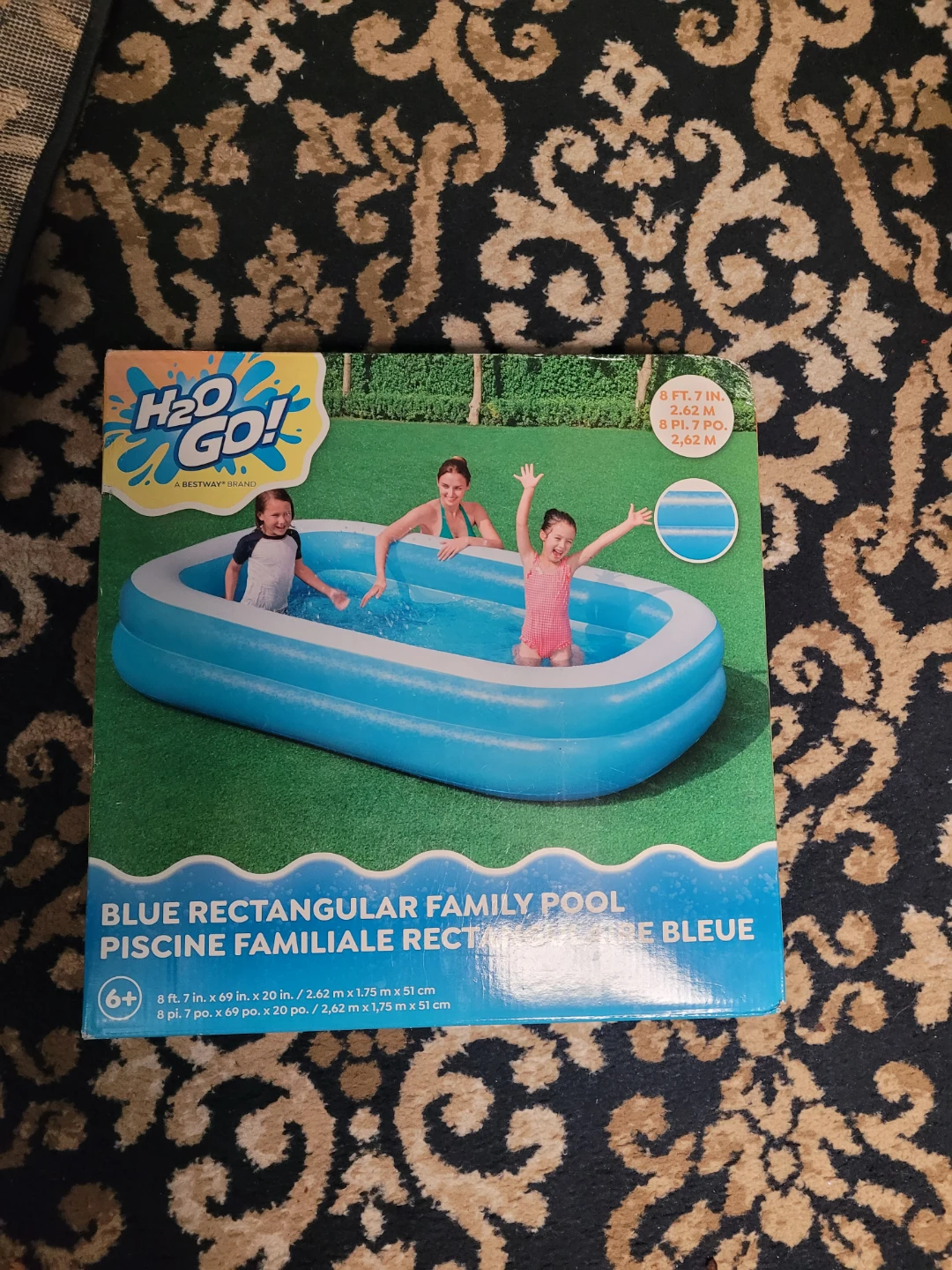 H2O GO! Blue Rectangular Family Pool