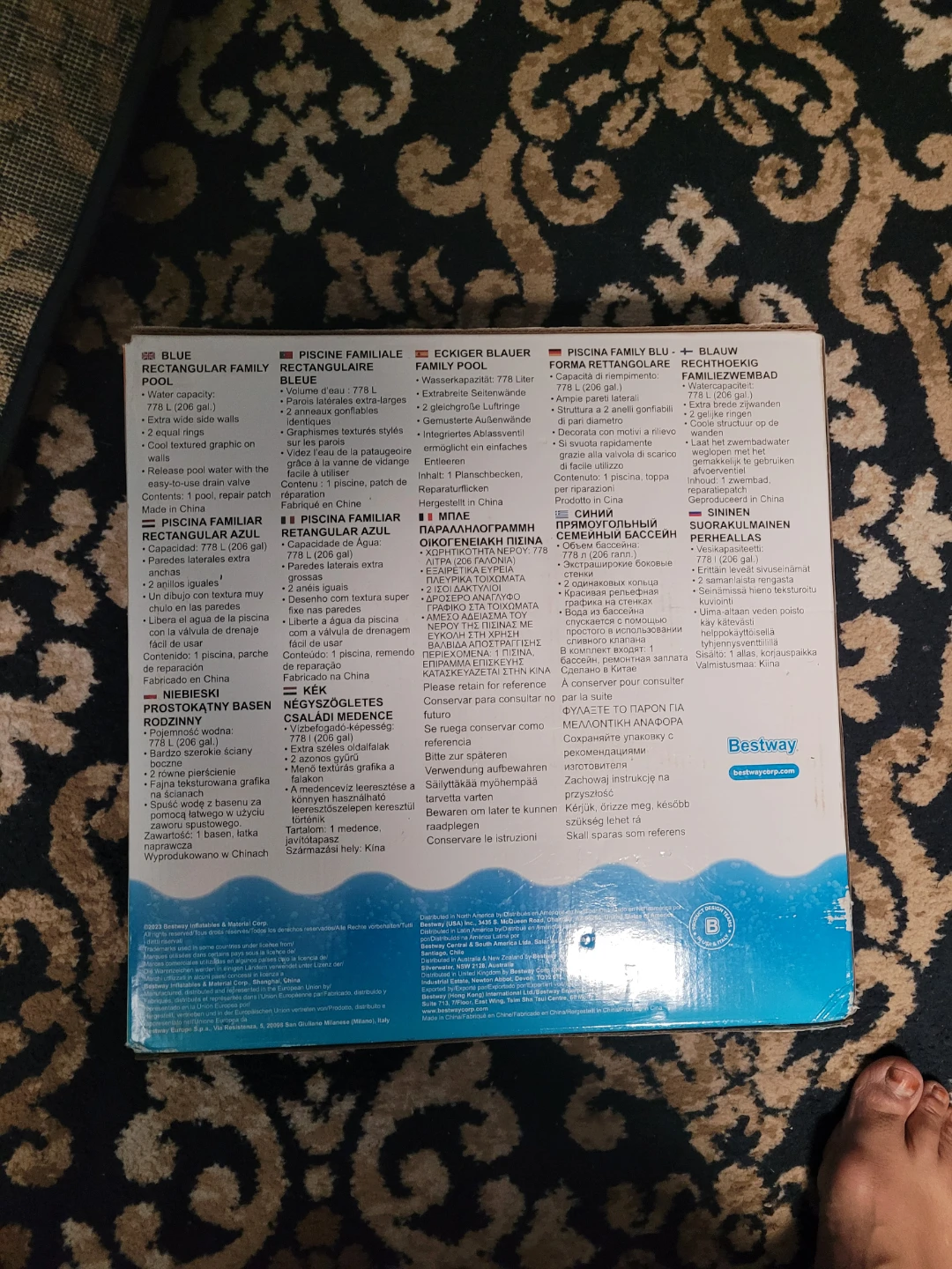 H2O GO! Blue Rectangular Family Pool - photo 2