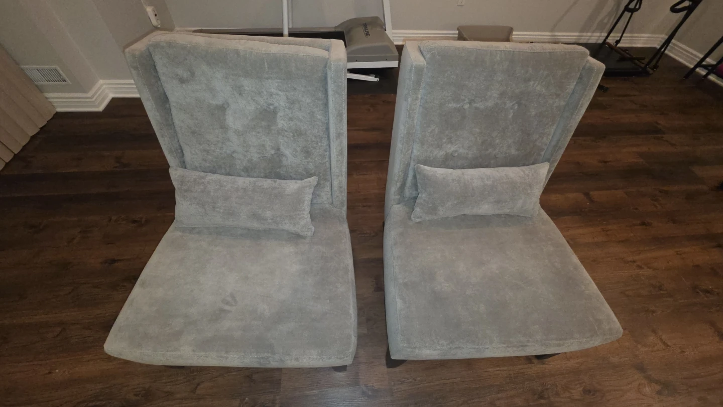 Taupe Accent Chairs with Pillows (Set of 2)