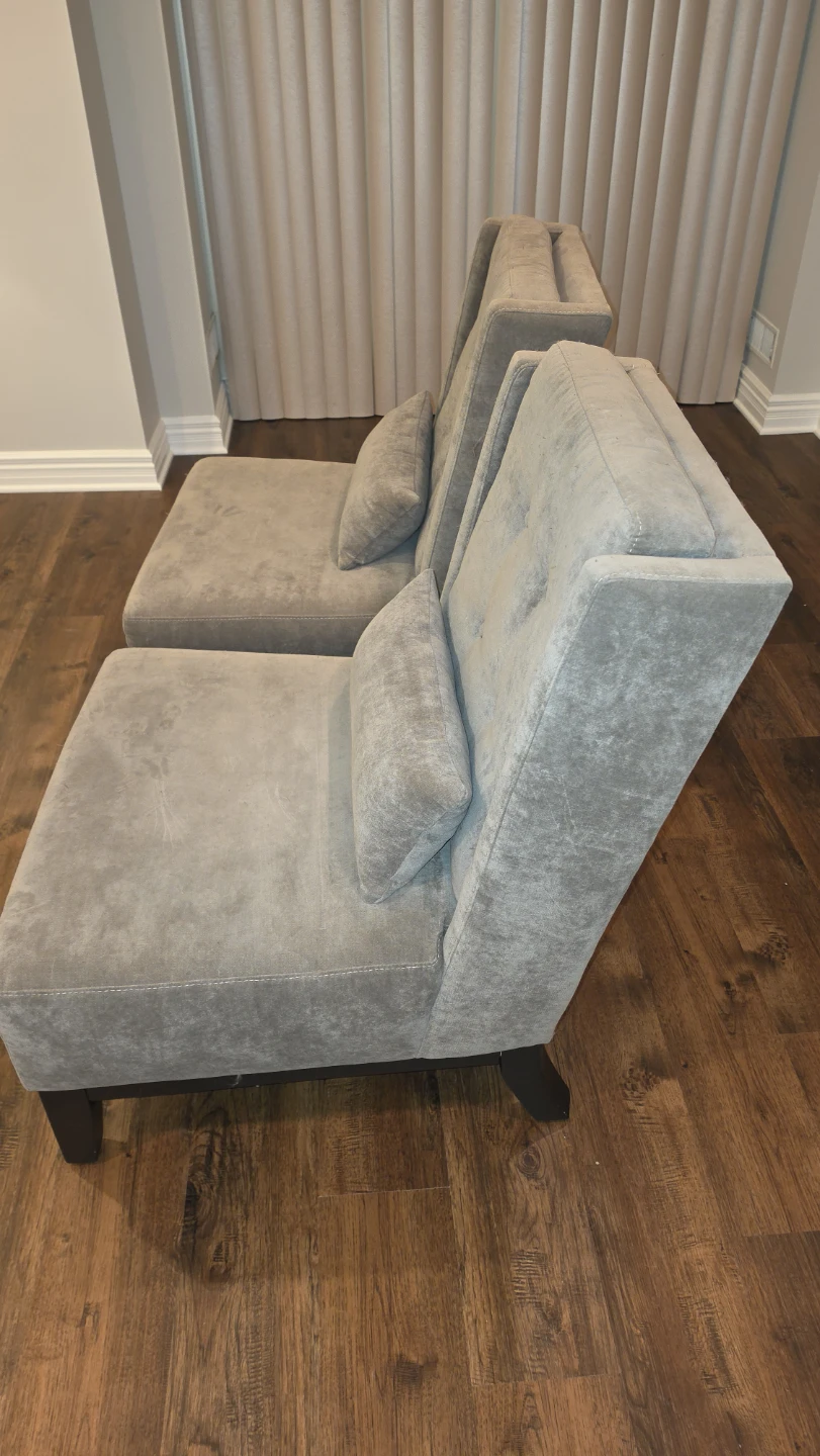 Taupe Accent Chairs with Pillows (Set of 2) - photo 4