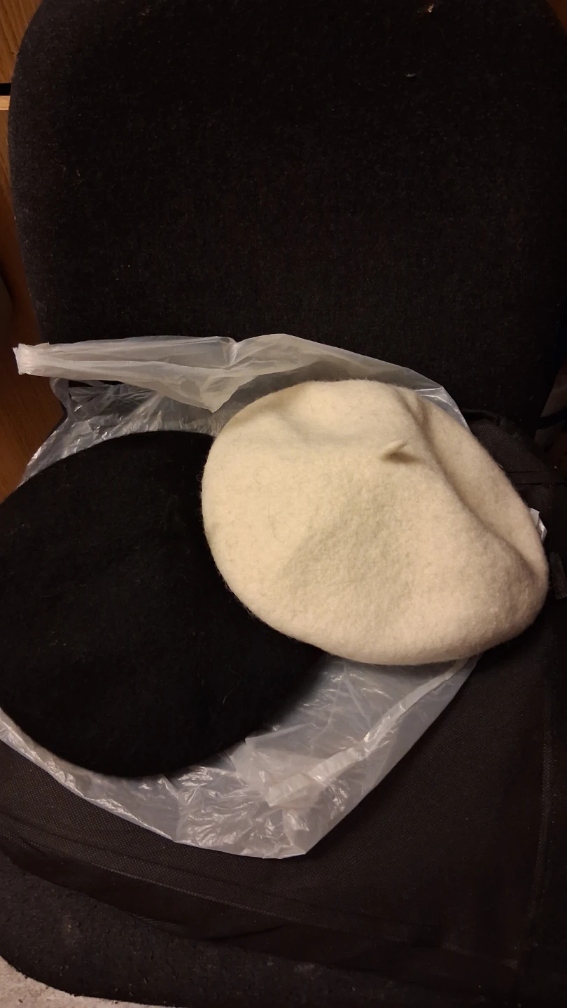 Black and Cream Berets  take 2 only