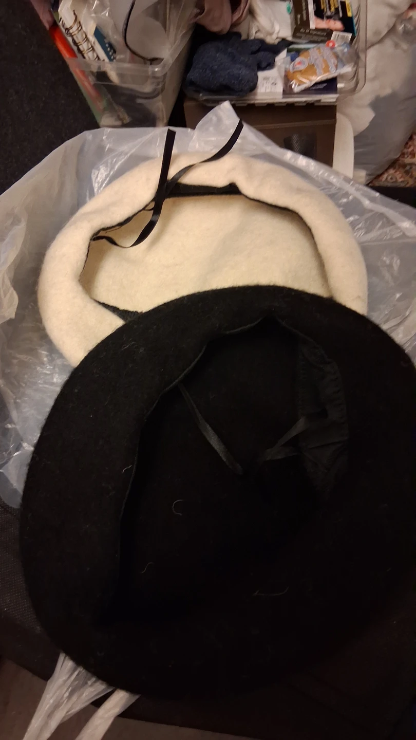 Black and Cream Berets  take 2 only - photo 4