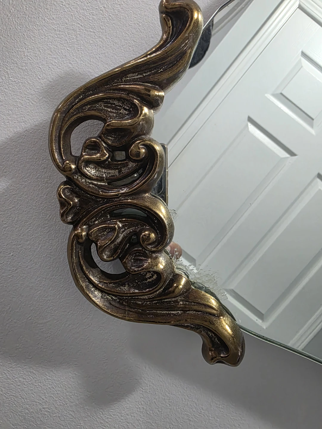 Large Antique Mirror with Brass Frame - photo 5
