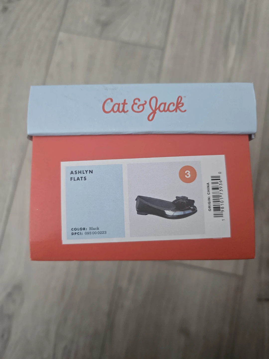 Cat & Jack Girls Flats - Black - Size 3