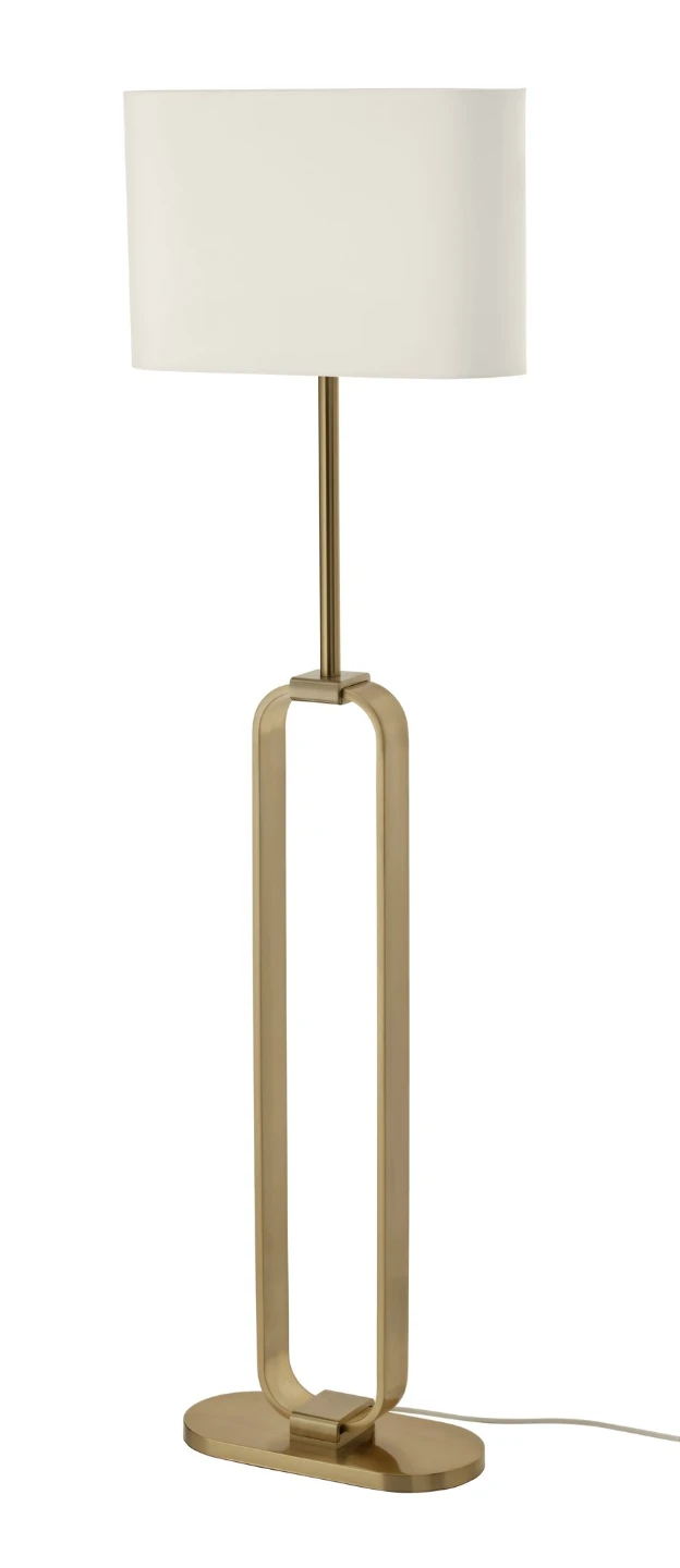 IKEA UPPVIND Floor Lamp - Brass Plated/White