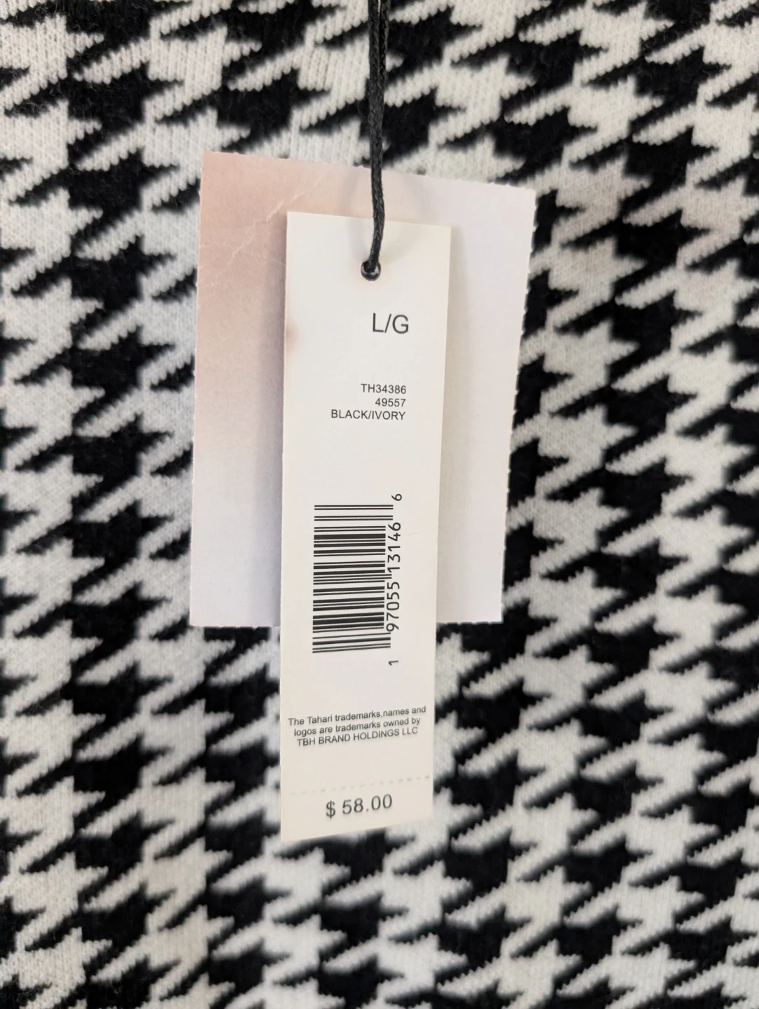 BN Tahari Women's Houndstooth Sleeveless Mock Neck Top Work Top - photo 2