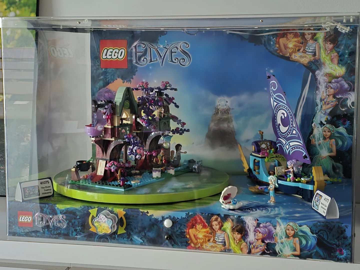 LEGO Elves set with light up display case!