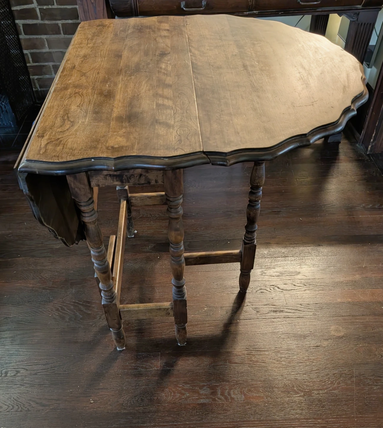 Antique drop leaf table - photo 3