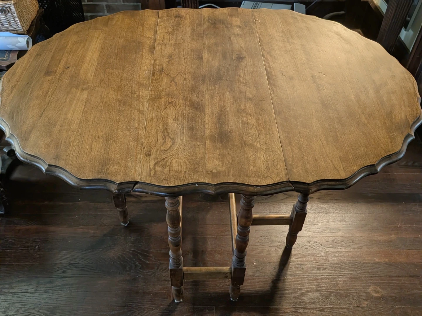Antique drop leaf table - photo 4