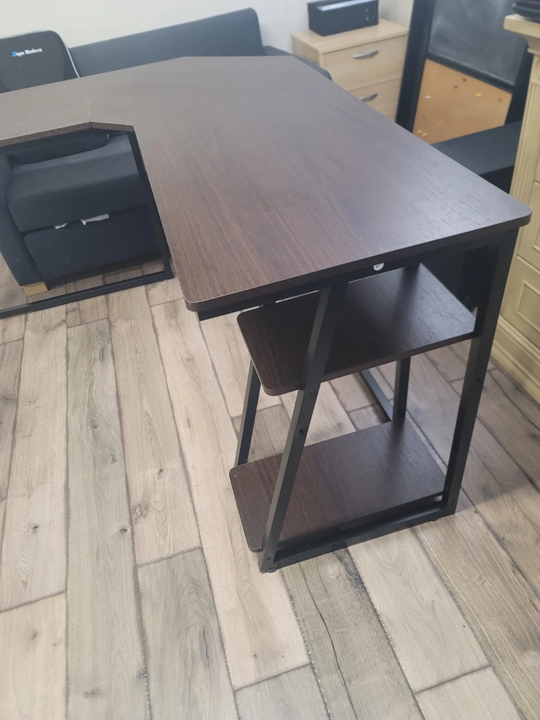L-Shaped Desk with Shelving - photo 2