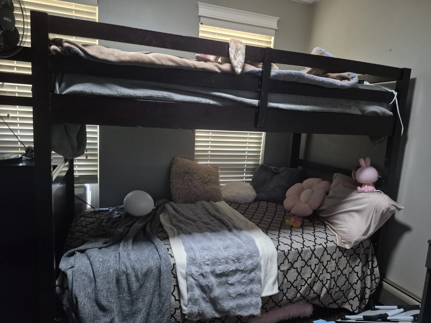 Dark Wood Bunk Bed with Integrated Drawers - photo 5