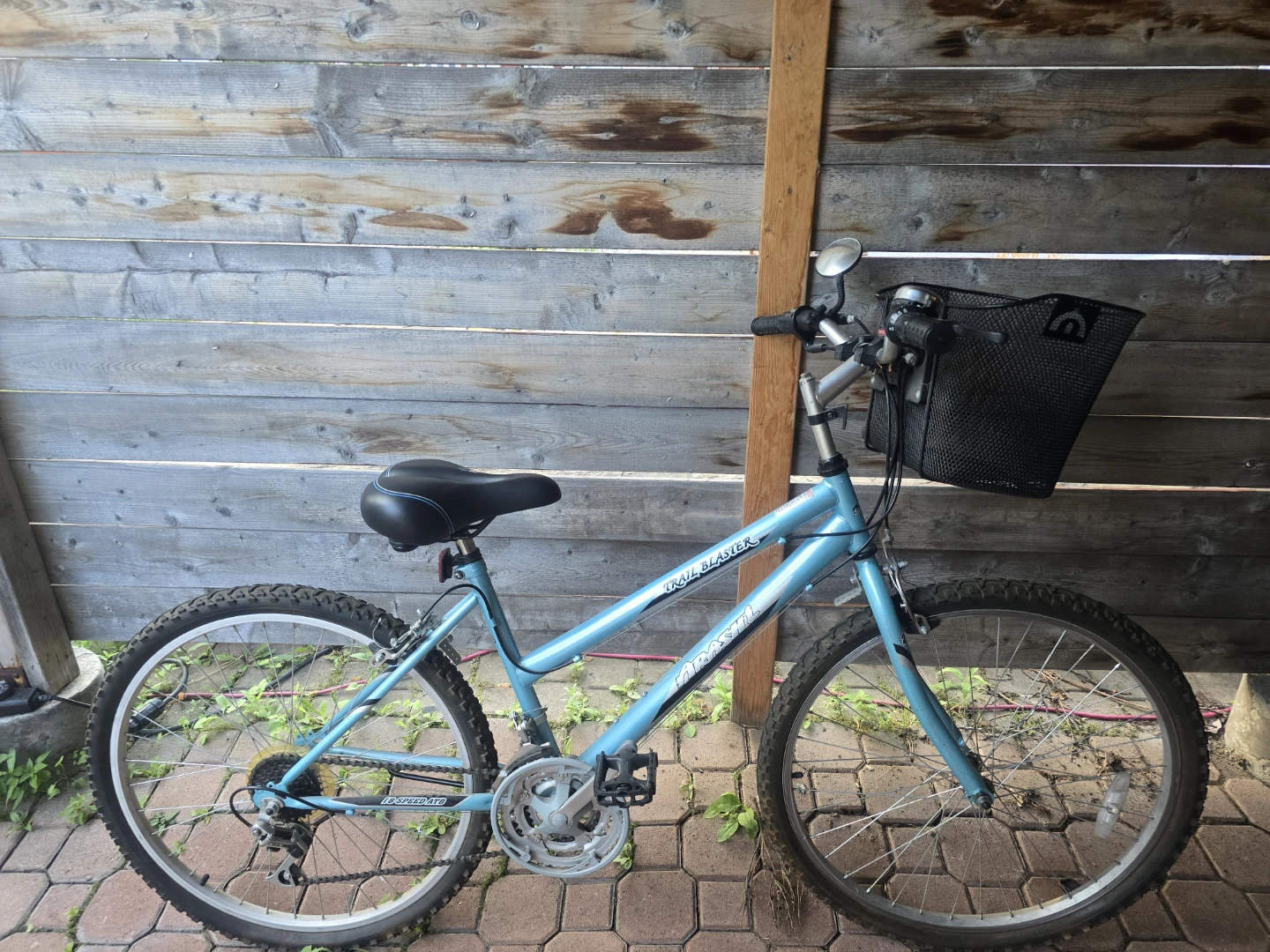 Blue Trail Blaster 10-Speed Bicycle with Basket