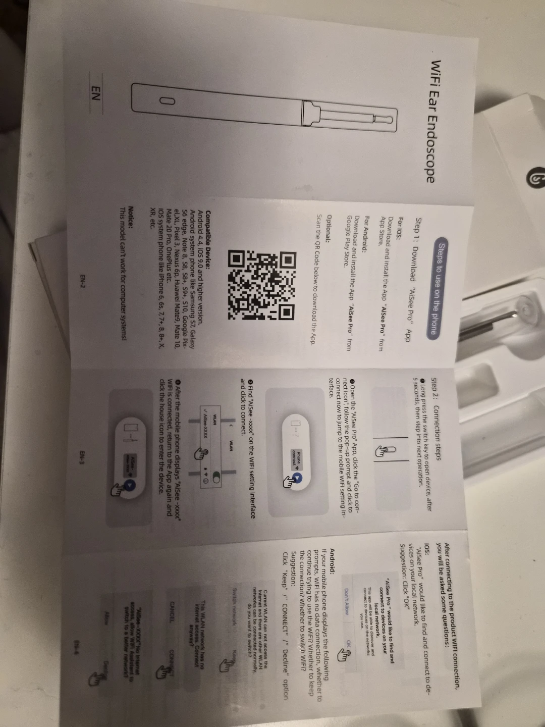 *NEVER USED* EARPICK WiFi Ear Endoscope - photo 2