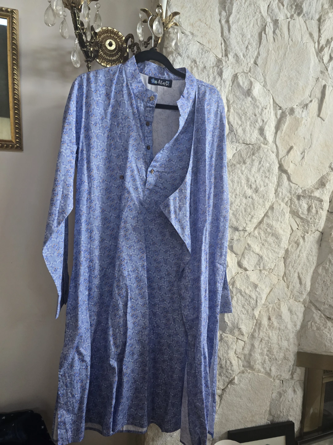 Ataasi Blue Floral Print Tunic Dress
