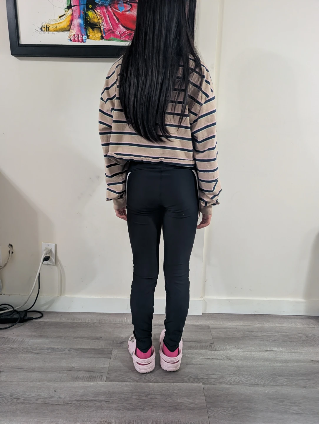 Striped Long Sleeve Cropped Top - photo 3