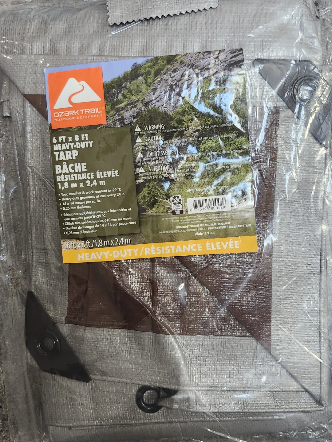 Ozark Trail Heavy-Duty Tarp 6 ft x 8 ft