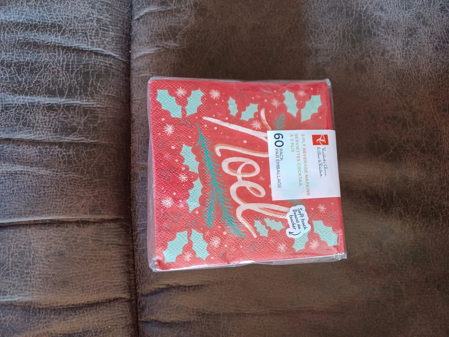 President's Choice "Noel" 3-Ply Beverage Napkins - 60 Pack