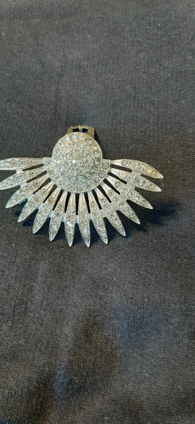 Fan shaped scarf/fur clip brooch - photo 4
