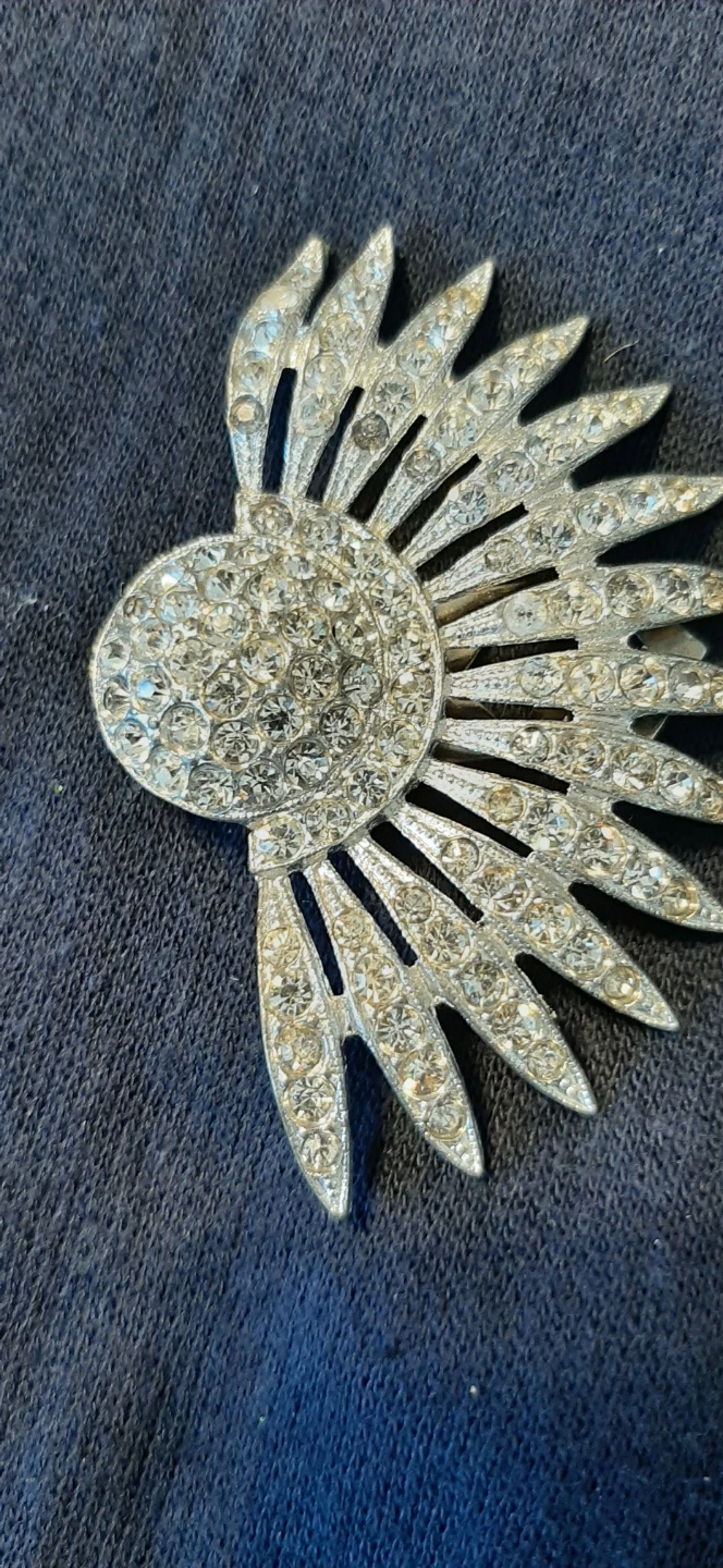 Fan shaped scarf/fur clip brooch - photo 5