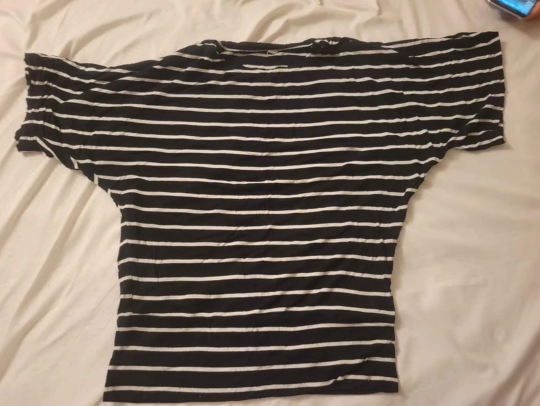 Striped Black and White Top