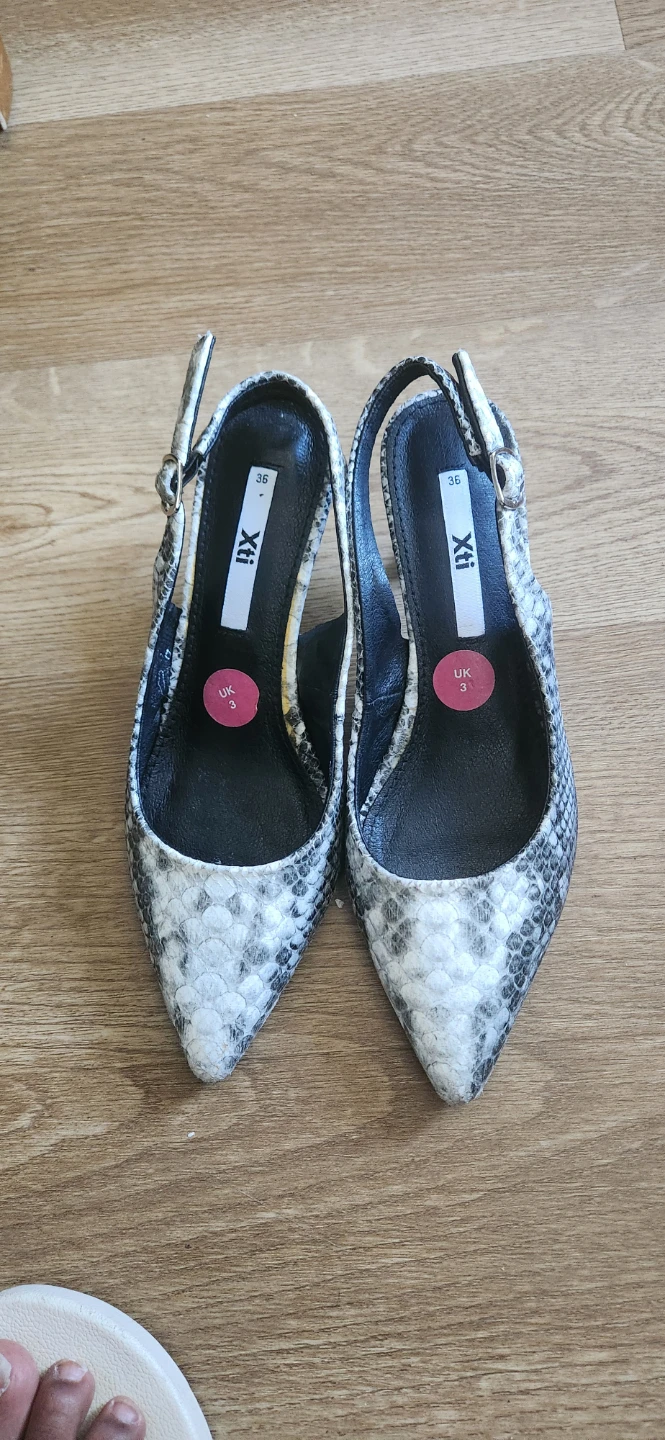 Xti Women's Slingback Heels - Snake Print Size 3 UK / 36 EU
