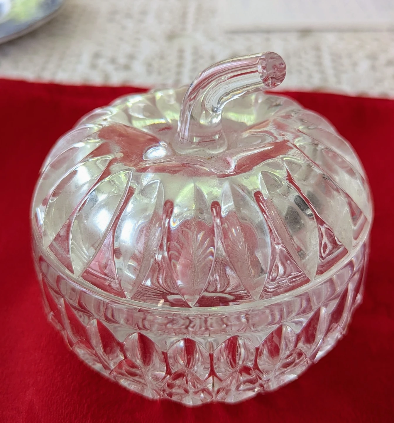 Cut glass sugar bowl - photo 2