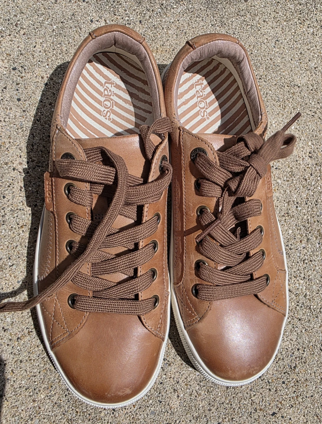 Taos Women's Leather Brown Sneakers Size 8 - photo 2