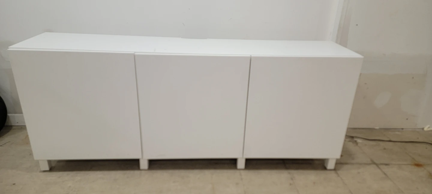 Ikea White 3-Door Storage Cabinet