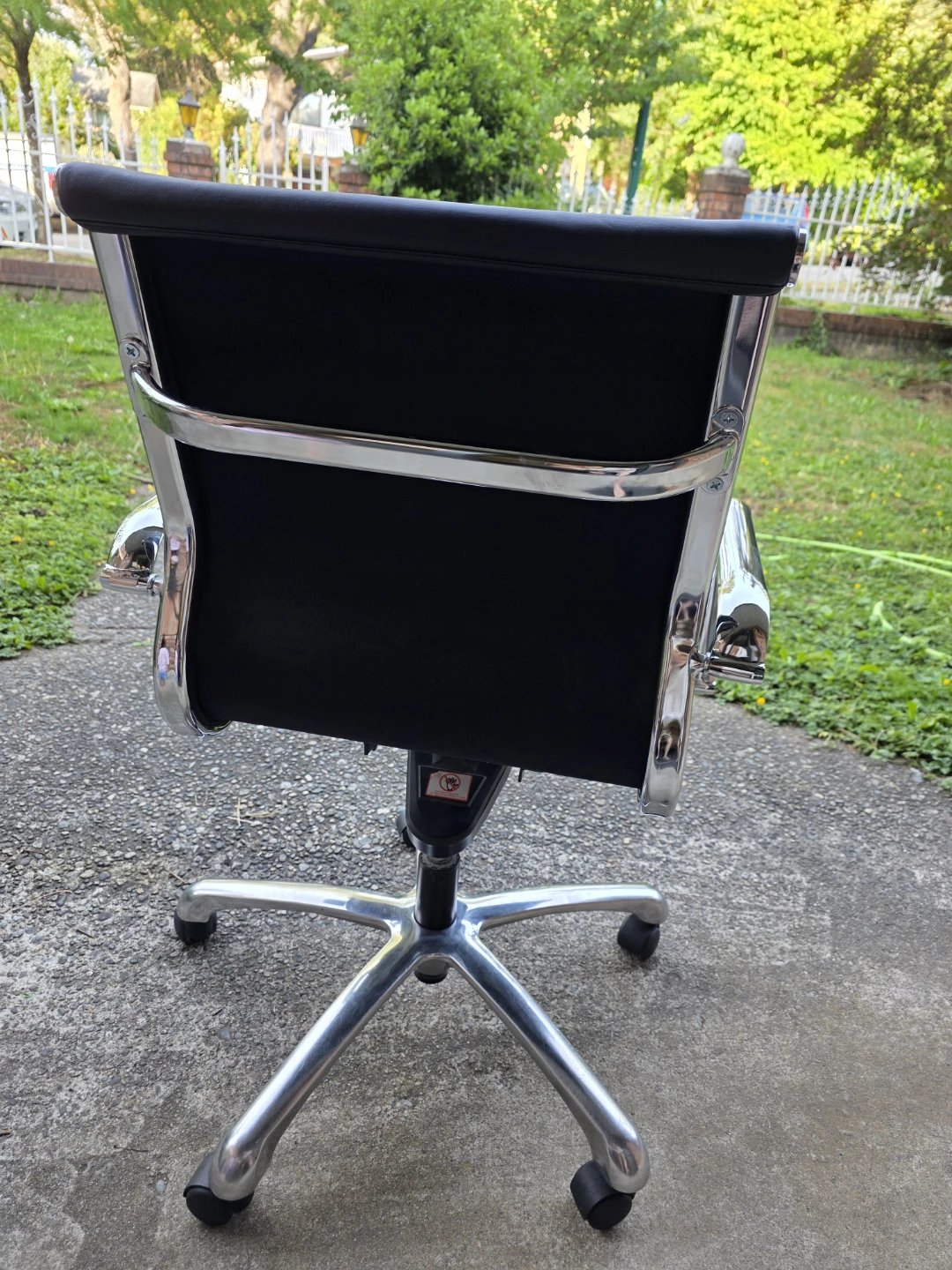 Black Executive Office Chair with Chrome Accents