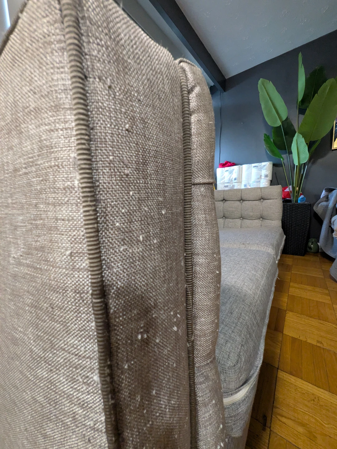 Grey Tufted Sofa - photo 3